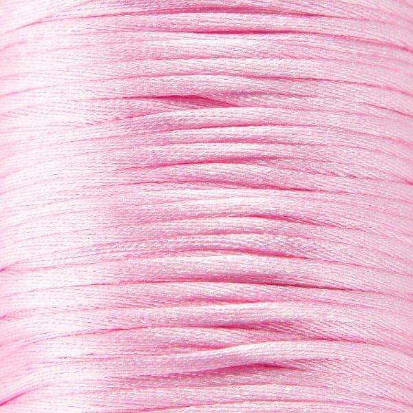 Tråd - Satin 2mm - 1meter, lys rosa