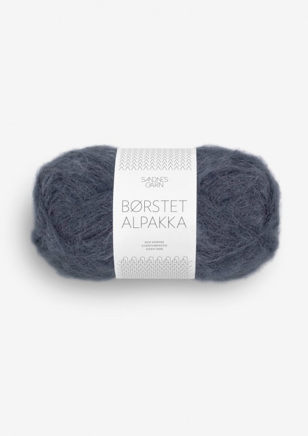 Børstet Alpakka Midnatt 6070