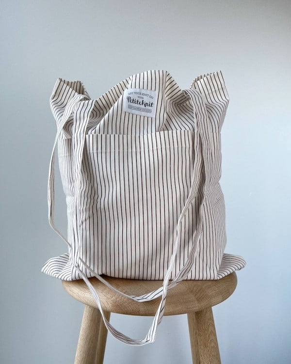 Knit To Go Tote Bag - Hazel Stripe