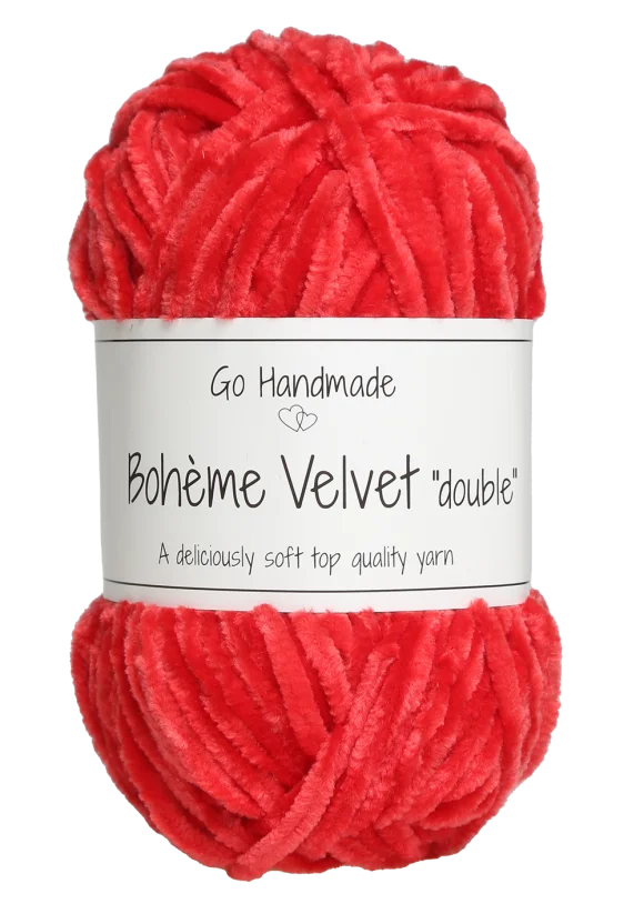 GH - Bohème velvet, Warm Red 17639