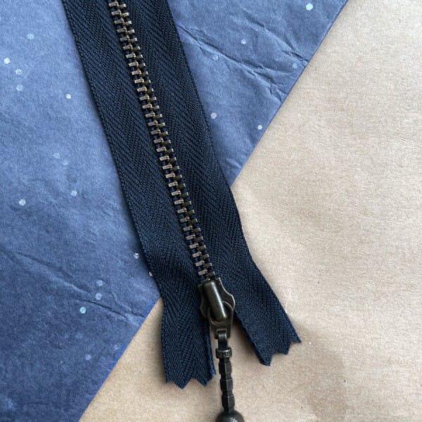 Glidelås - 23 cm, Navy
