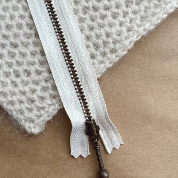 Glidelås - 14 cm, Perlemor