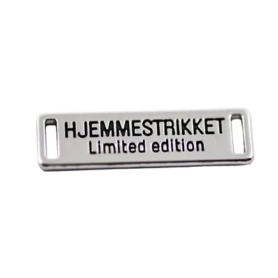 Metallmerke, ML1021 - Sølv, hjemmestrikket limited edition